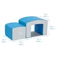 thumbnail image 2 of ECR4Kids SoftZone Junior Mix n' Match Tunnel and Bump, Beginner Playset, French Blue, 2-Piece, 2 of 9