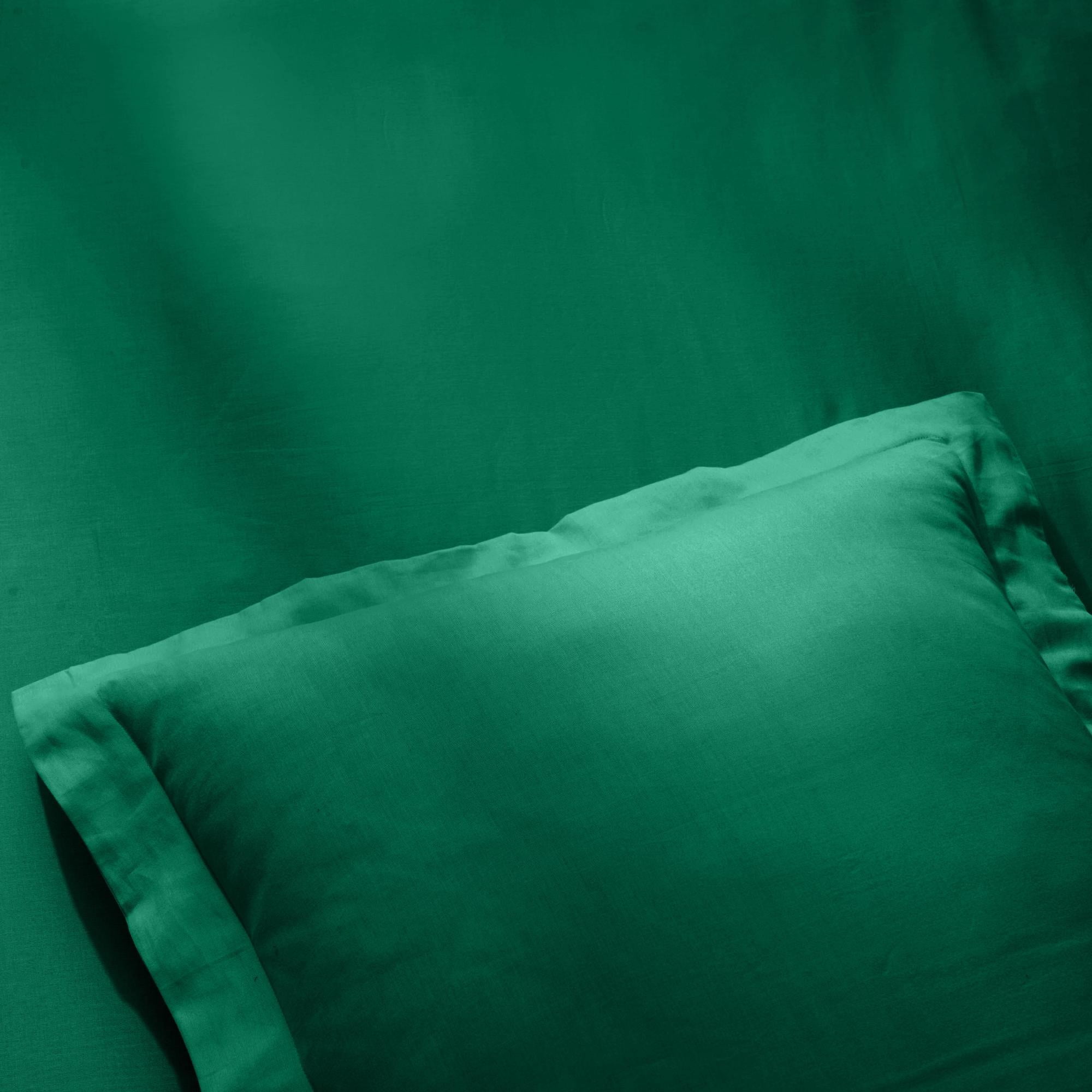 Superior Egyptian Cotton 400 Thread Count Duvet Cover Set, Full/Queen, Green
