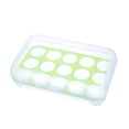 thumbnail image 2 of 15 Grids Egg Storage Holder Box Plastic Case Food Container Kitchen Tool(Green), 2 of 2