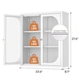 thumbnail image 4 of Foreate 3-Tier Metal Bathroom Cabinet Wall Mounted w/ Tempered Glass Door Adjustable Shelving Heavy Duty Medicine Cabinet over the Toilet Rack for Office Laundry Room Kitchen, 4 of 10