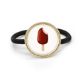 thumbnail image 1 of Crispy Chocolate PopsicleSweet Ice Silver Metal Hair Tie And Rubber Band Headdress, 1 of 3