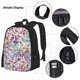 thumbnail image 3 of Disketp Colorful Watercolor Dots Mochila Estampada de Gran Capacidad con Lonchera y Estuche, Set de 3 Piezas para Estudiantes, 3 of 7