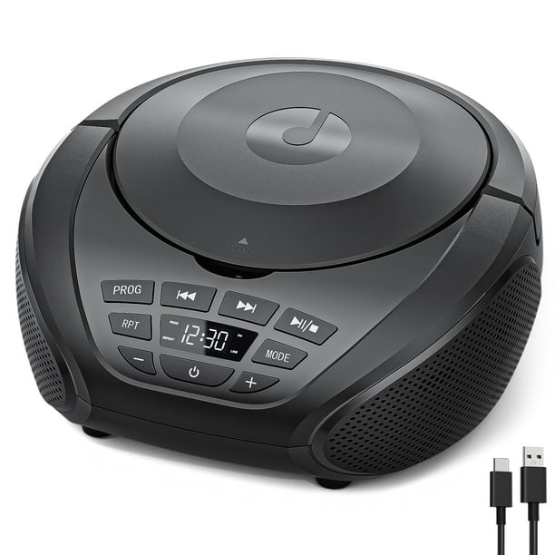 Reproductor de CD Gueray portátil Boombox con altavoces Radio FM