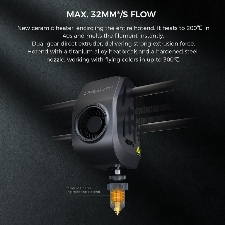 Creality K1 Max 3D Printer, 600mm/s Speed, 300°C Nozzle, Auto