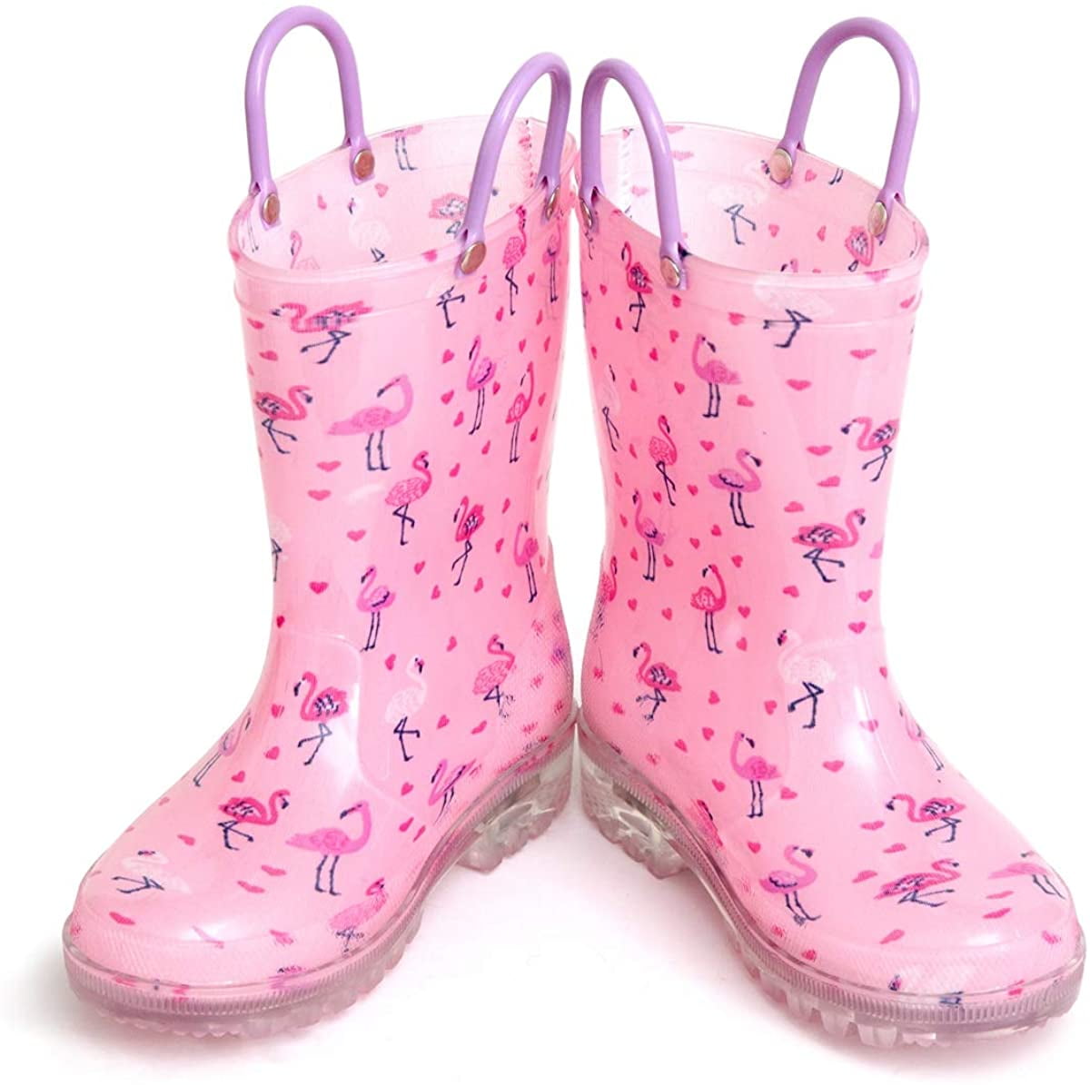 Hugrain Light Up Rain Boots for Little Kids 