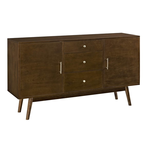 Allora Mid-Century Wood TV Console for TVs up to 60" in Walnut