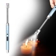 thumbnail image 1 of Jiuaui Clearance Cooking Utensils Candle USB Rechargeable Arc With LED Battery Display 360 Flexible Neck Windproof Flameless Plasma Long For Candle Camping BBQ Camping Stove Black, 1 of 8