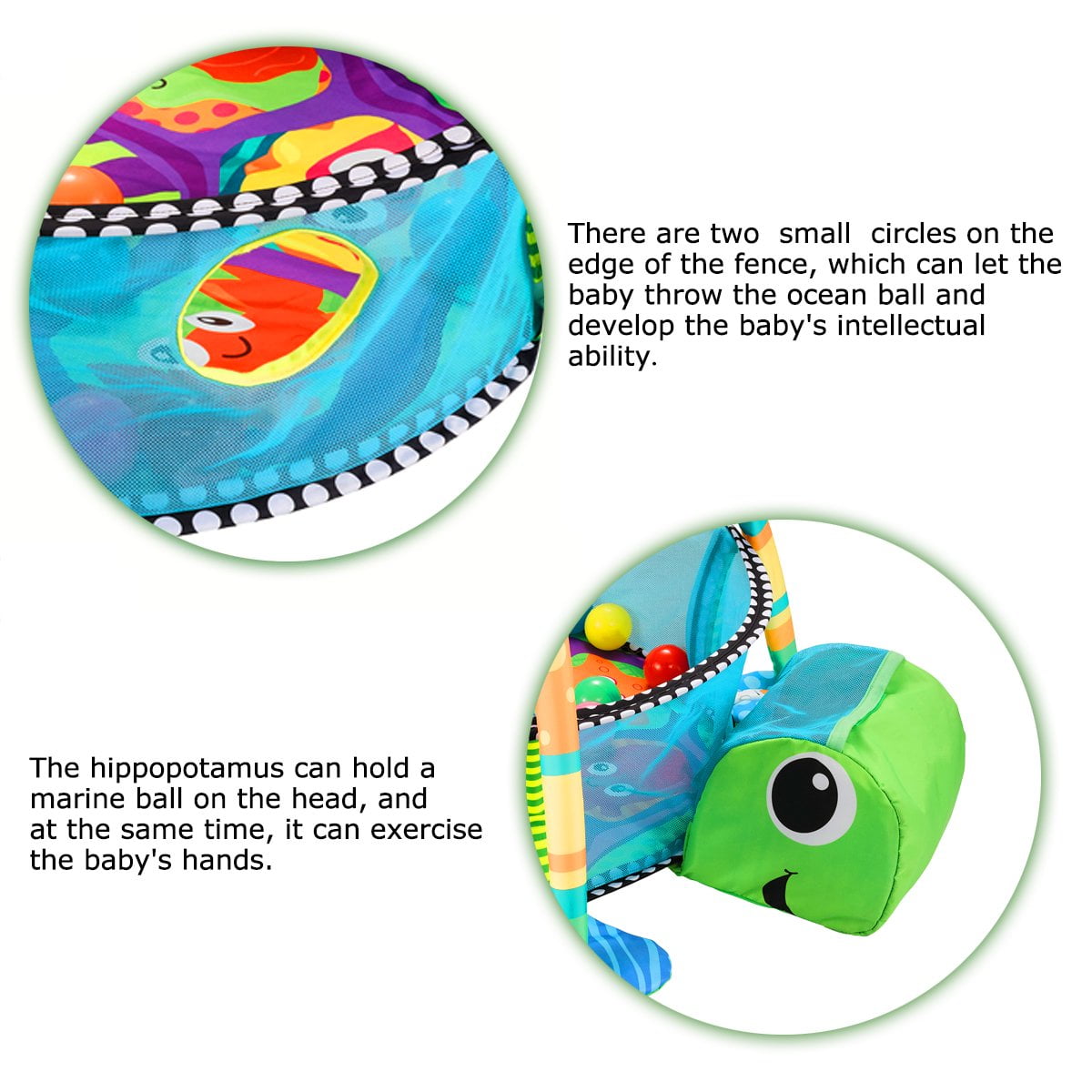 3-in-1 Baby Activity Play Mat Gym Game with Ball Pit Play Crawling Mat Baby Playing Mat ToysKids Activity Carpet Infant