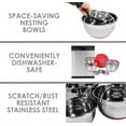 thumbnail image 6 of Gourmet Edge Stainless Steel Mixing Bowl Set For Home Kitchen (10 Piece), 6 of 6