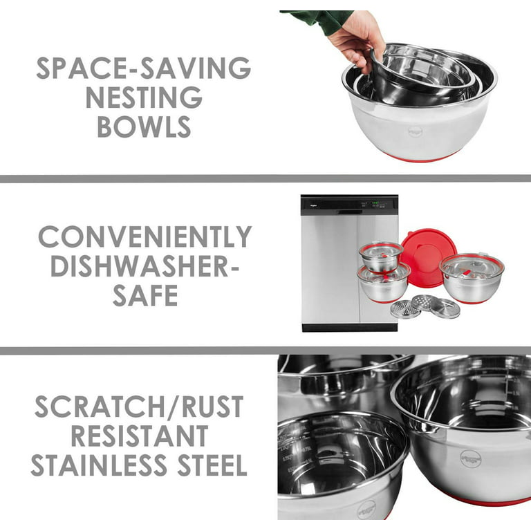 10 - Piece Stainless Steel Mixing Bowl Set 