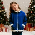 thumbnail image 6 of KAUOD Kids Toddler Full Zipper Fleece Jackets Christmas Fuzzy-Lined Winter Coats Boys Girls Long Sleeve Thick Warm Outwear, 6 of 7