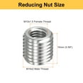 thumbnail image 2 of Uxcell 6pcs Thread Repair Inserts M16 x 2 Male to M10 x 1.5 Female Thread 15mm Long Stainless Steel Reducing Nuts Metric Self Tapping Sleeves, 2 of 7