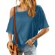 thumbnail image 4 of Camiseta de Manga Corta Sexy de Moda 2024, Camiseta Casual de Manga Corta, 95% Poliéster 5% Blusa de Spandex para Mujeres, Top de Verano de Lavado de Manos, 4 of 7