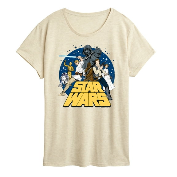 Star Wars - Luke and Friends Retro Group - Women's Short Sleeve Classic Fit Tee