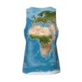 thumbnail image 5 of Gaeub Earth View World Map Men's Athletic Tank Top, Workout Sleeveless Shirts, Running Tank Tops for Gym, Running, Training - X-Large, 5 of 9
