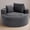 Dark Gray, variant on Harmie Round Sofa Bed, Compressed Cloud Couch Sleeper Sofa with Cup Holders, Corduroy Sofa for Living Room Apartment, White, 55.5 x 55.5 x 24.0 in