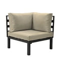 LeisureMod Hamilton Modern 7-Peice Modular Outdoor Sectional Aluminum ...