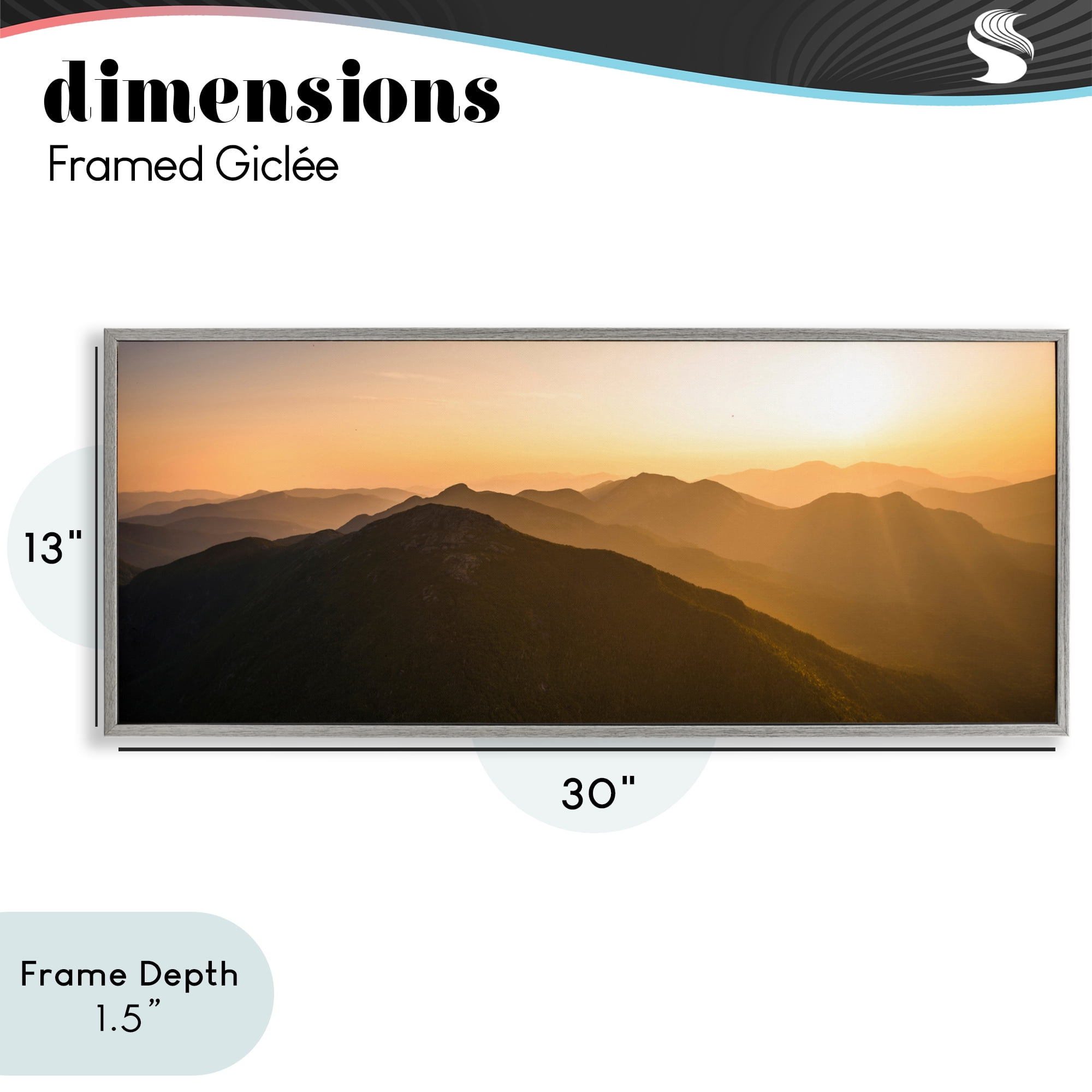 Stupell Industries Sunrise Over The Adirondacks Gray Framed Giclee Art, design by Jonathan Zaharek