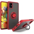 thumbnail image 3 of Xpression Cover for Motorola Moto G Stylus 5G 2024 Finger Ring Stand Holder Kickstand Hybrid Frosted Matte TPU Hard PC Frame Shock-Absorption Phone Case - Red, 3 of 8