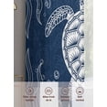 thumbnail image 6 of Summer Marine Life Sheer Curtains 2 Panels Set Ocean Cute Sea Turtle Graffiti Seaweed Coastal Sheer Window Curtains Light Filtering Rod Pocket Voile Drapes for Bedroom Living Room 52"X84", 6 of 9