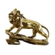 thumbnail image 5 of Estatua de león de escritorio, escultura de león, decoración creativa de escritorio de león coleccionable, artesanías Oro, 5 of 9