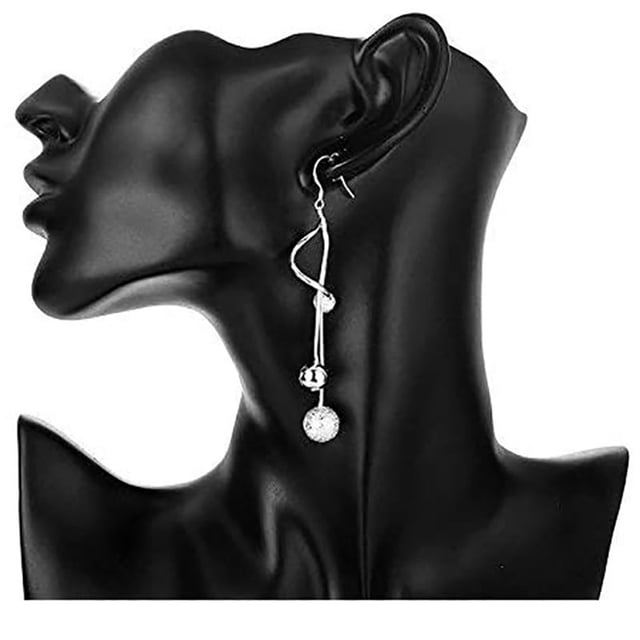 Xihbxyly Pendientes de Media Luna, Elegante Diseño Punk de Metal, con Pequeño Detalle de Lentejuelas, Accesorio de Moda para Eventos, Bodas, Fiestas, Estilo Casual, Unisex, Acabado Dorado de Aleación