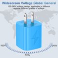 thumbnail image 6 of USB Charger Block, 2 Pack USB Wall Charger with 6FT Type C Charging Cable USB C Cable Phone Cables, Charging Block Phone Charger Android Charger, Fast Charging Type C Power Adapter USB Brick, Blue, 6 of 9