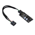 thumbnail image 3 of Cable conector placa base USB 2.0 9 pines macho hembra perfecl concentrador de extensión 1 a 3 negro, 3 of 8