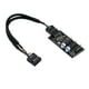 thumbnail image 3 of Cable conector, placa base USB 2,0, cabezal de 9 pines, adaptador divisor de conjunto de concentrador de extensión 1 a 3 para refrigeración de PC,, 3 of 9