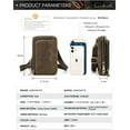 thumbnail image 2 of Vintage Leather Mens shoulder bag, Messenger Bag, mobile phone bag, waist bag, 2 of 10