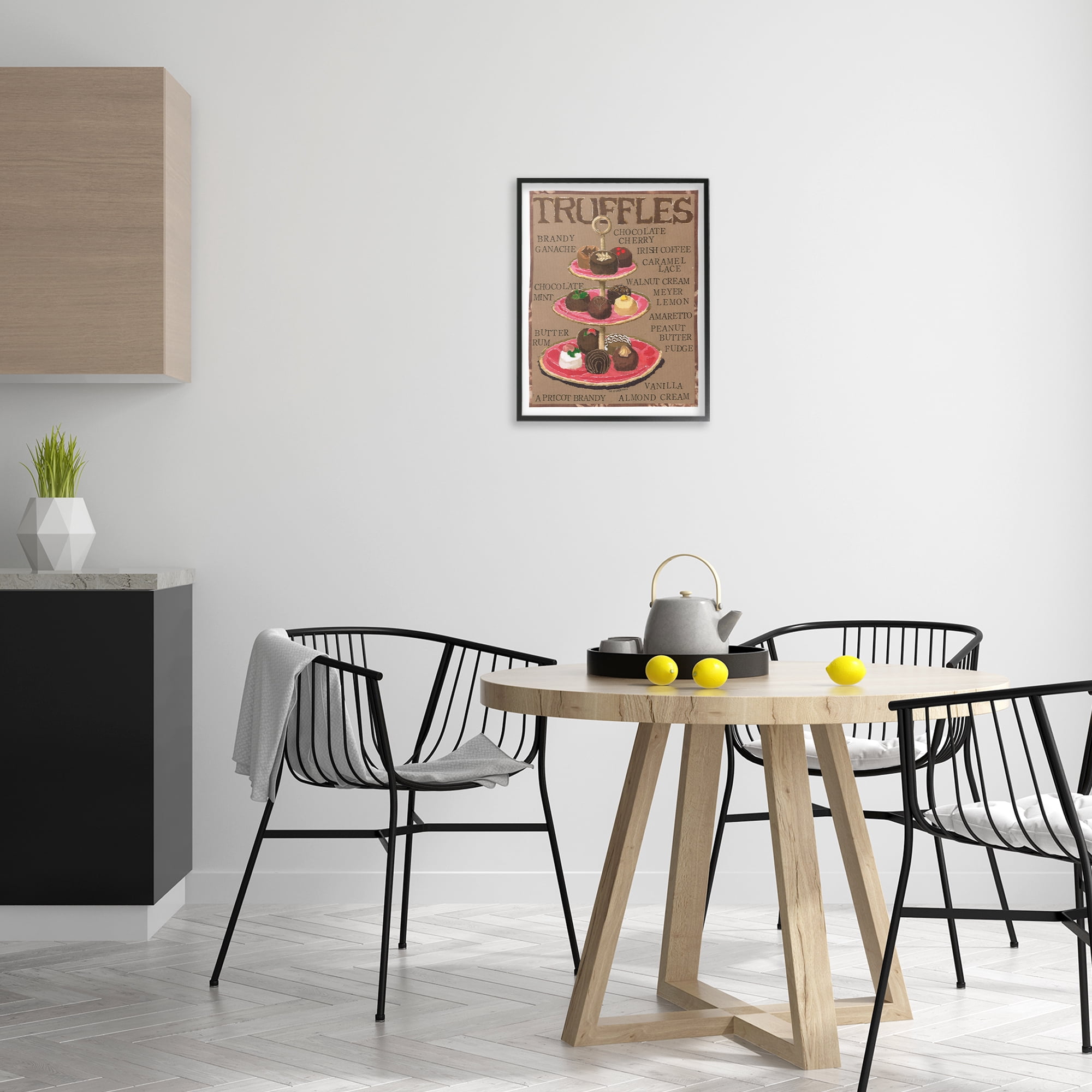 Stupell Industries Assorted Chocolate Truffles Food & Beverage Painting Black Framed Art Print Wall Art, 16 x 20