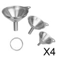 thumbnail image 1 of Embudos De Cocina De Acero Inoxidable 4x3x Para Transferir Aceite Líquido, 1 of 8