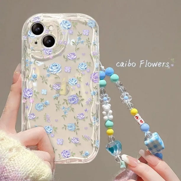 3D Flower Pearl Chain Phone Case For Xiaomi Redmi Note 12 4G 9 8