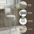 thumbnail image 2 of Hillsdale Furniture Lockefield Wood Bar Height Swivel Stool, Aged Gray, 2 of 5
