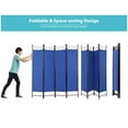 YRLLENSDAN Partition Room Dividers with 4 Panels, Steel Frame Folding