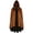 Brown, variant on Anmrize Medieval Renaissance Cape, Halloween Cosplay Accessory, Soft Hooded Cape, Medieval Hooded Cloak Linen Renaissance Cape With Hood - Halloween Hobbit Cosplay Witch Wizard, Army Green S