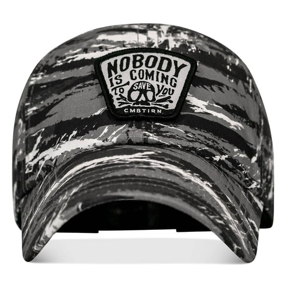 Nobody Is Coming To Save You Skull Patch Ripstop Low Pro Operator Hat Midnight Tiger Stripe Camo