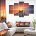 thumbnail image 1 of Pont en Bois Directement dans la Mer - Impression sur Toile Pont de Mer, 1 of 3