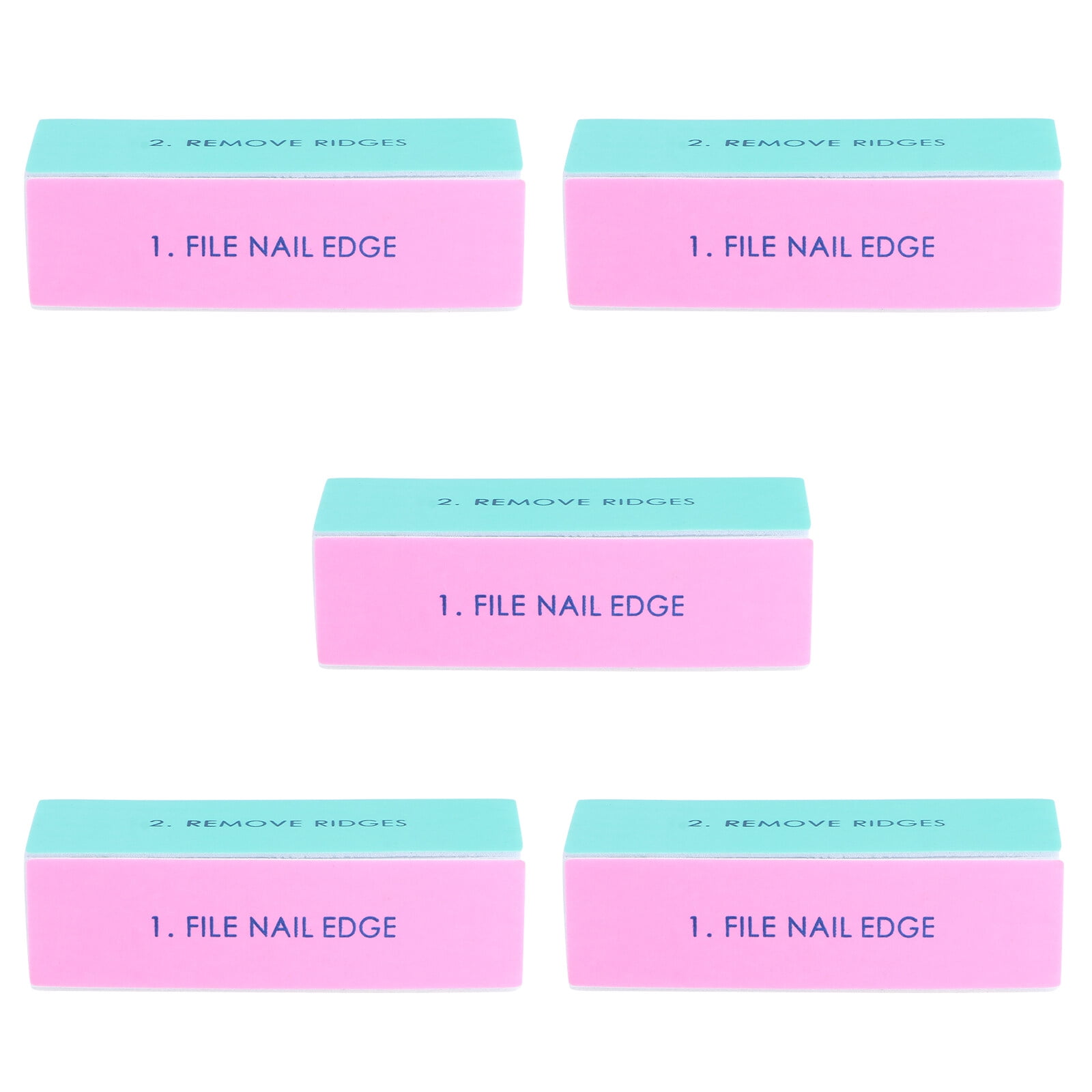 5pcs Four Sided Nail Files Useful SEeage Nail Files Practical Manicure Tools Nail Art Supplies