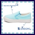 thumbnail image 2 of Toddler Girls Sneakers Loafer Shoes Slip On Little Kids Boys Canvas Glimmer Glitter Sparkle Low Top Non Slip Rubber Sole Lightweight Fashion Casual Blue Size 6, 2 of 5