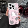 thumbnail image 2 of Estuche sencillo de Hello Kitty en color plateado para teléfono Apple 16promax, estuche para iPhone 15, dibujos animados 14, resistente a caídas 13 para mujer, 2 of 5
