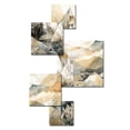 thumbnail image 3 of Designart "Evolving Silver Mountains Exploring I" Landscape Modern Metal Art Living Room Set, 3 of 5