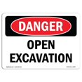 thumbnail image 1 of SignMission OS-DS-A-1218-L-2497 12 x 18 Po Signe de Danger OSHA - Excavation Ouverte, 1 of 1
