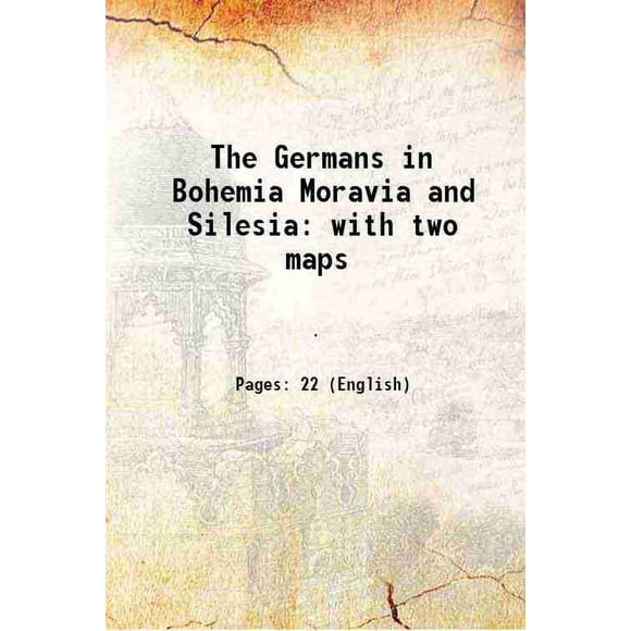 Les Allemands en Bohème, Moravie et Silésie 1919 [Couverture Rigide]