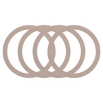 4Pcs Anneau d'adaptateur magnétique, Kit de conversion de chargeur sans fil magnétique, Or