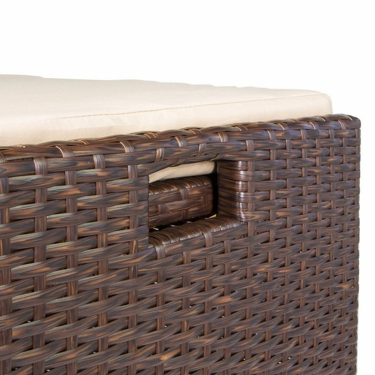 Barton all weather backyard patio rattan wicker pool online deck box storage cushion