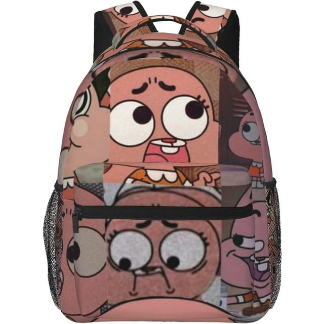 Kawaii Backpack Blue Cartoon Backpacks Lightweight Large Capacity Laptop Backpack Travel Backpack Gumball Cartoon Anime Fans Gift