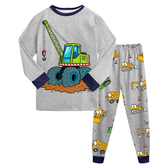 Zaveiop Toddler Boy Clothes Fall Winter Outfits Long Sleeve Sweatshirt Tops Pants Set 2-Piece Baby Boys Clothing (Grey,7-8 Years)