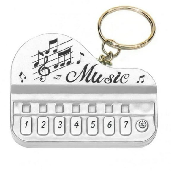 Hsqqdc Mini Electronic Keyboard Keychain, Portable Musical Note Bag Pendant Novelty Gift