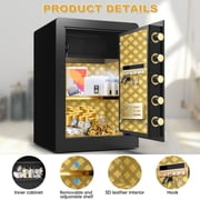 Riflevault 3 Cub Fireproof Safe with LCD Screen and Hidden Password Function, Large Safe with Fireproof Bag